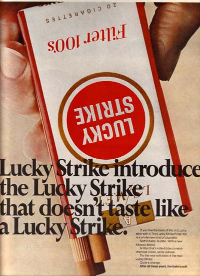 1951 Print Ad Poem Lucky Strike Beautiful Blonde Fish Cigarettes