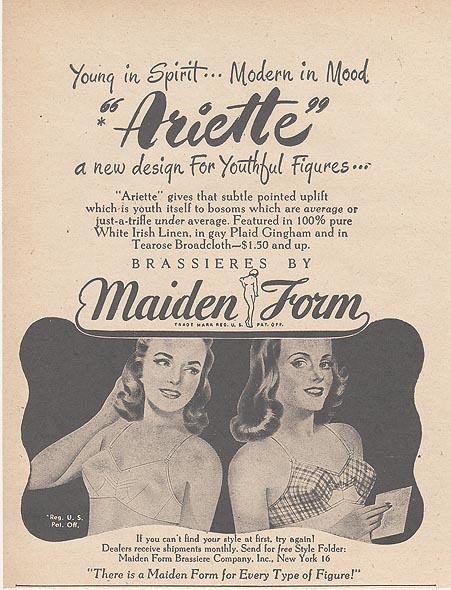 1963 women's Day Dreams bra and spandex by Maidenform brunette ad