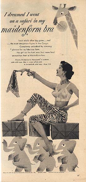 1955 Maidenform Bra Ad I Dreamed I was a Designing woman in my