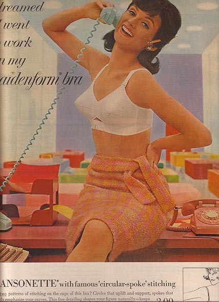1957 Ad Vintage Chansonette Maidenform Bra I Dreamed Tea For Two Dream –  Period Paper Historic Art LLC
